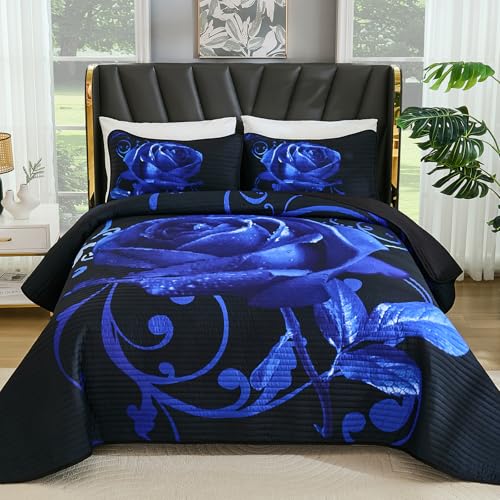 Save 49% on Xruibed King Size Rose Floral Quilt Set