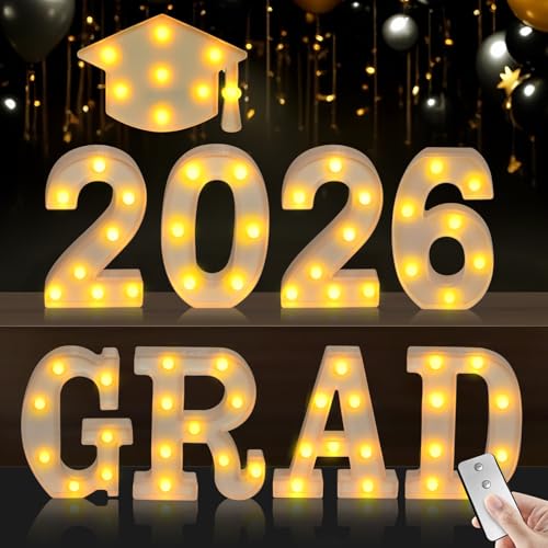 Light-Up 2026 Graduation Decorations Set for Wall or Table