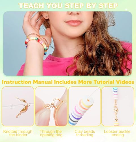 Dowsabel Clay Beads Bracelet Kit for Kids - 5000 Pcs - Image 3