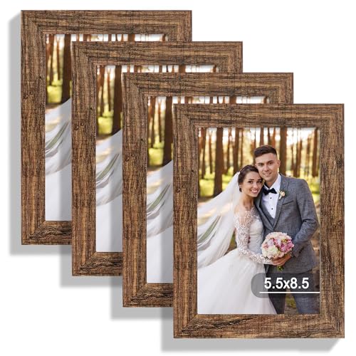 Set of 4 Rustic Diploma Frames with Real Glass - Price Drop