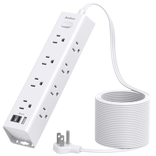 17% Off Addtam 15Ft Power Strip with 12 Outlets & USB Ports