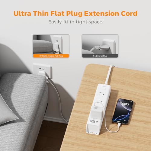 17% Off Addtam 15Ft Power Strip with 12 Outlets & USB Ports - Image 7