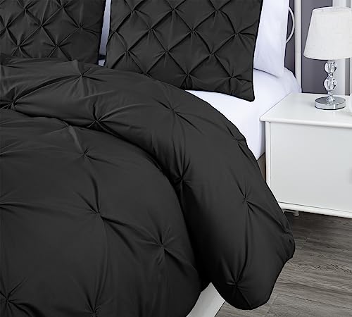 Chezmoi King Comforter Set - Pinch Pleat Microfiber Bedding - Image 6