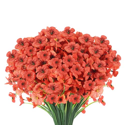 22 Bunches UV Resistant Artificial Flowers for Outdoor Decor