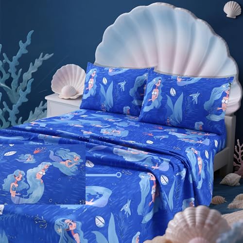 MAG Mermaid Queen Sheet Set for Kids - Under $13