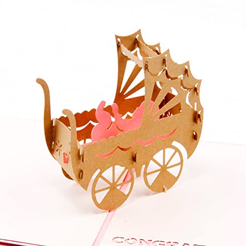Handmade 3D Baby Shower Pop-Up Greeting Card