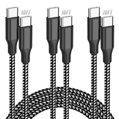 50% Off 3-Pack 10ft USB-C Cables Fast Charging