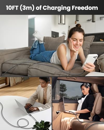 50% Off 3-Pack 10ft USB-C Cables Fast Charging - Image 3
