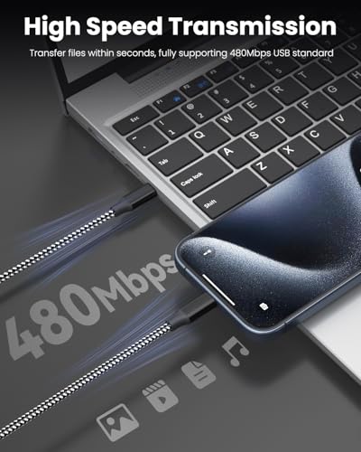 50% Off 3-Pack 10ft USB-C Cables Fast Charging - Image 5