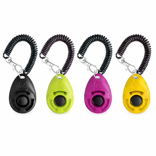 50% Off Dog Training Clickers with Wrist Strap - 4-Pack