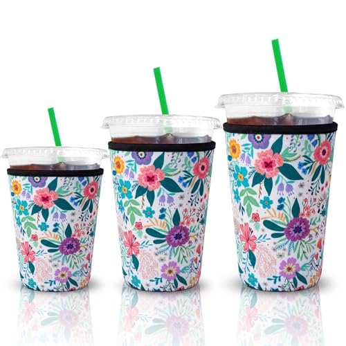 3-Pack Reusable Coffee Cup Sleeves - Keep Drinks Cold & Hands Dry