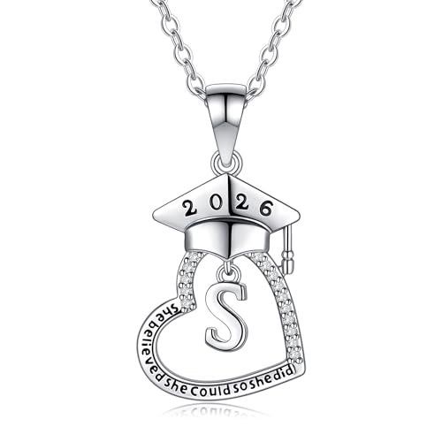 Save 23% on Yesteel 14K Gold Plated Initial Heart Graduation Necklace