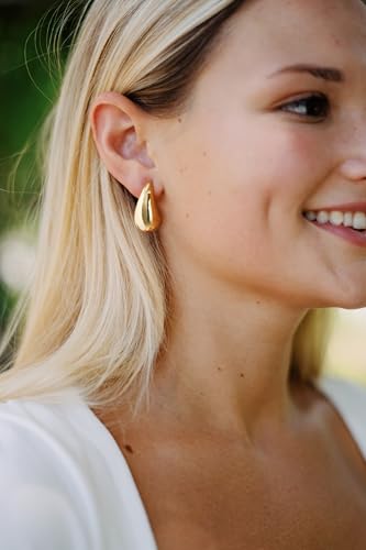 30% Off 18K Gold Plated Teardrop Earrings for Women - Image 4