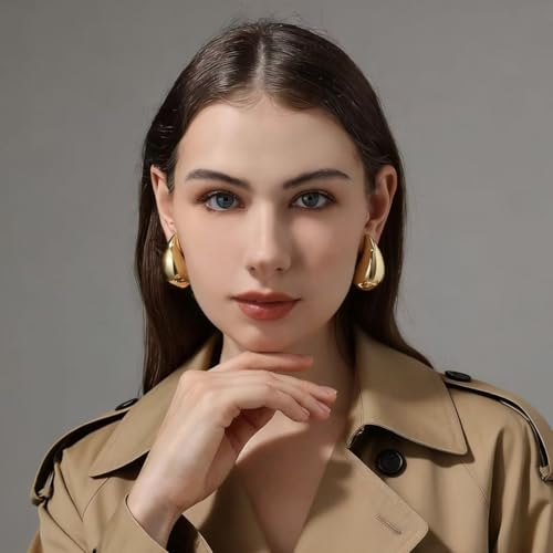 30% Off 18K Gold Plated Teardrop Earrings for Women - Image 6