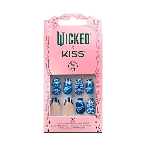 Save 72% on Wicked X KISS Press On Nails - Shiz Campus Blue