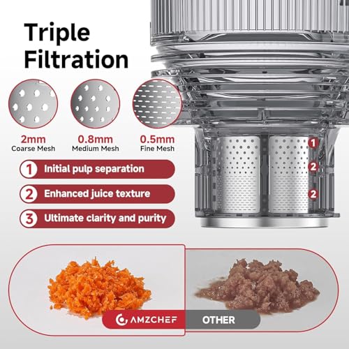 55% Off AMZCHEF Cold Press Juicer with Wide Chute - Image 2