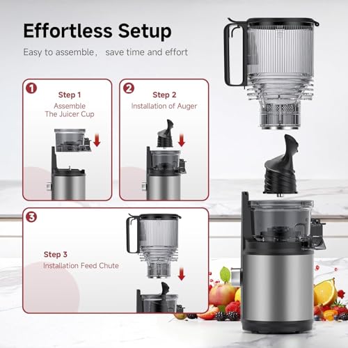 55% Off AMZCHEF Cold Press Juicer with Wide Chute - Image 5