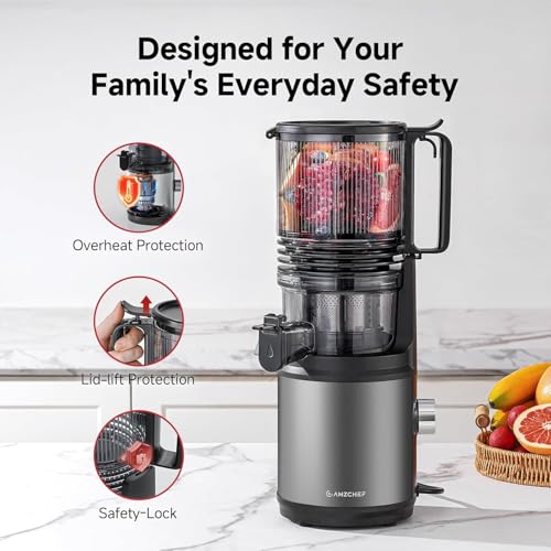 55% Off AMZCHEF Cold Press Juicer with Wide Chute - Image 6