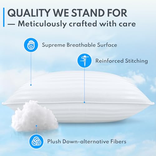 75% Off Queen Bed Pillows Set of 2 - Hotel Quality & Cooling - Image 5