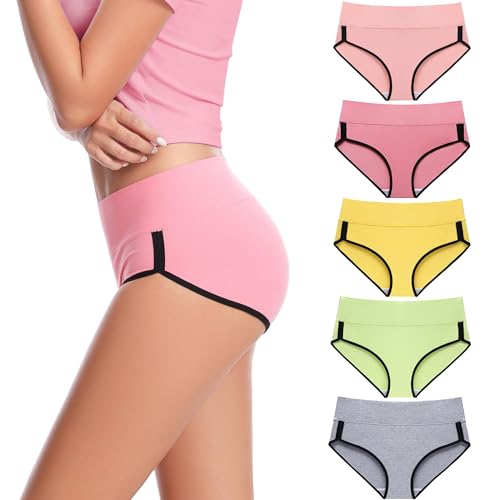 26% Off CAILECOTTON High Waisted Cotton Underwear 5-Pack