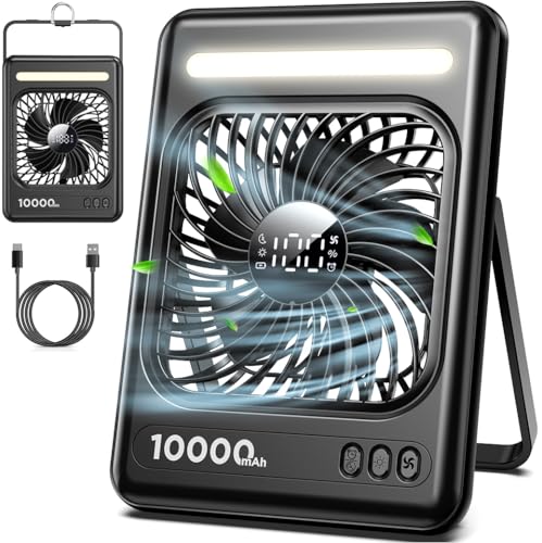34% Off Portable Travel Fan with LED Lantern & Power Bank