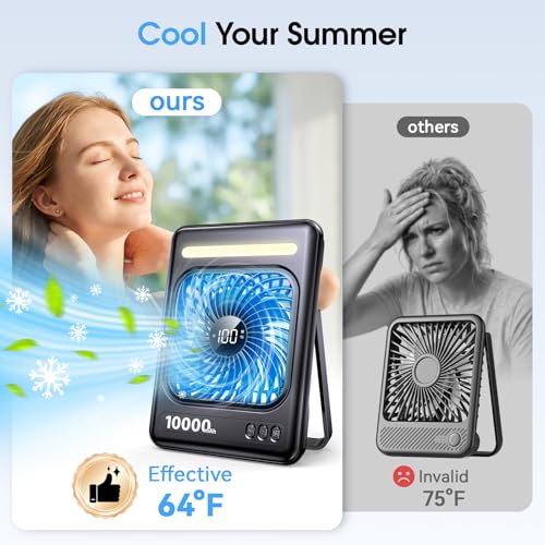 34% Off Portable Travel Fan with LED Lantern & Power Bank - Image 2