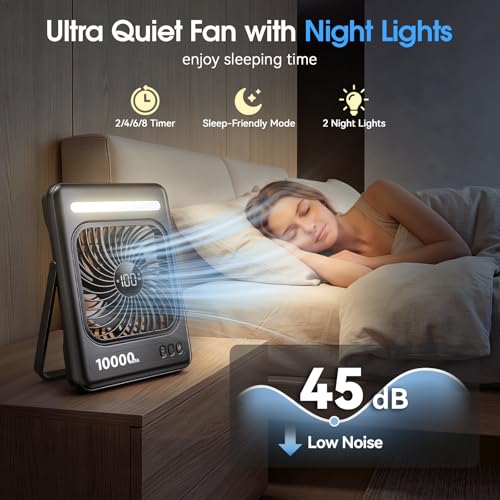 34% Off Portable Travel Fan with LED Lantern & Power Bank - Image 3