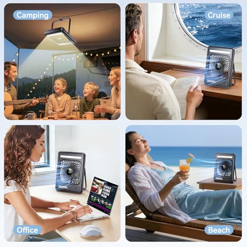 34% Off Portable Travel Fan with LED Lantern & Power Bank - Image 7