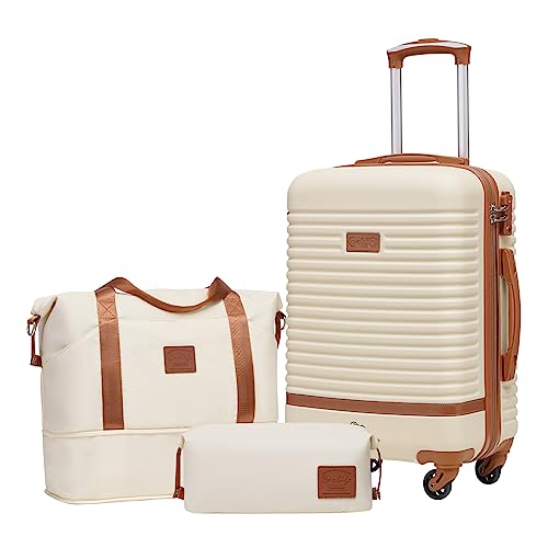 40% Off Coolife 3-Piece Hardshell Luggage Set with TSA Lock