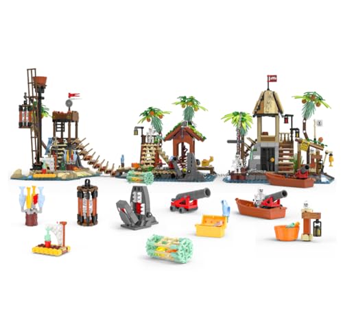 50% Off Pirate Island Building Kit with 1499 Pieces