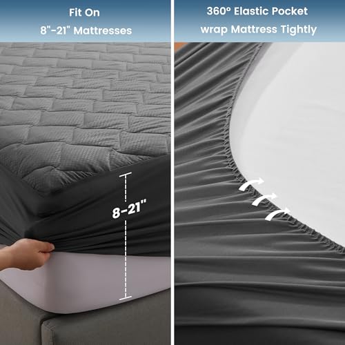 63% Off SLEEP ZONE Waterproof Queen Mattress Protector - Image 7