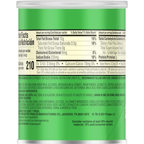 11% Off Pringles Sour Cream & Onion Chips (12 Cans) - Image 3