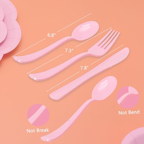 50% Off 350-Piece Pink Party Plates & Napkins Set for 50 Guests - Image 6