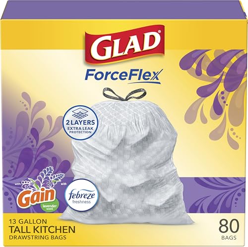 23% Off Glad ForceFlex Kitchen Trash Bags, 80 Count
