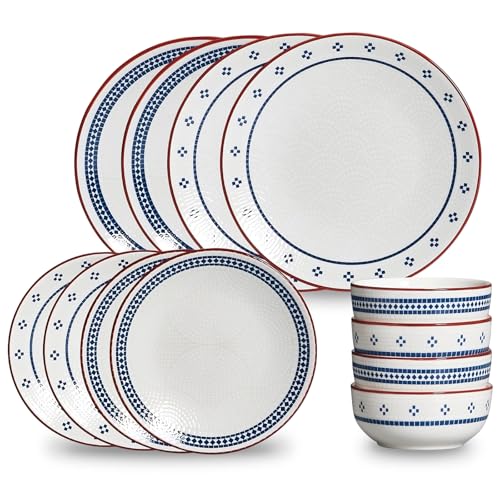 Save on 12-Piece Stoneware Dinnerware Set for 4 with Code