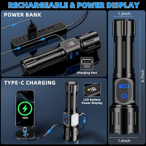 45% Off Rechargeable LED Flashlight with 9 Modes - Image 5