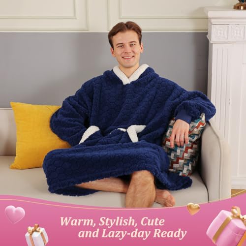 KAWAHOME Cozy Wearable Blanket Hoodie for Women - Image 4