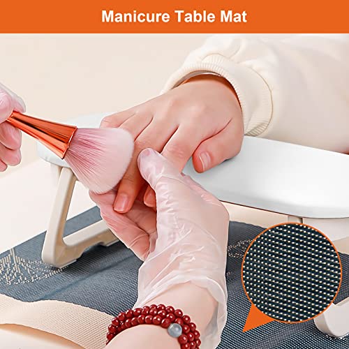 Diesisa Foldable Nail Arm Rest with Mat for Salon & Home Use - Image 4