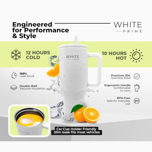 40 oz Insulated Tumbler with Handle & Straw - $9.99 - Image 2
