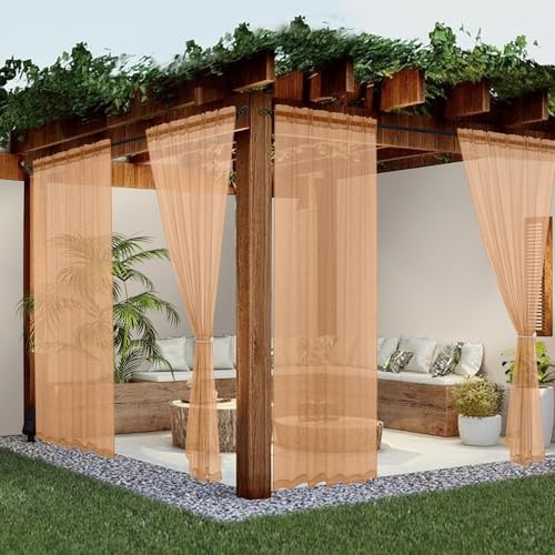 55% Off Youleyar Waterproof Sheer Outdoor Curtains