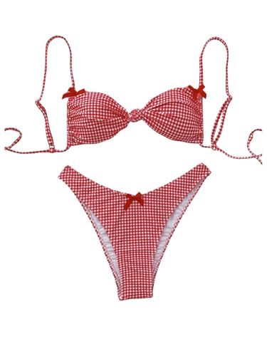 60% Off Milumia Women's Gingham Print Bikini Swimsuit