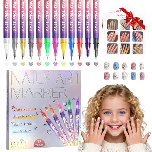 25% Off Nail Art Pens 12 Colors Fine Tip Markers