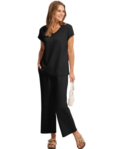 15% Off Saloogoe Women's Summer Two Piece Lounge Set - Image 4