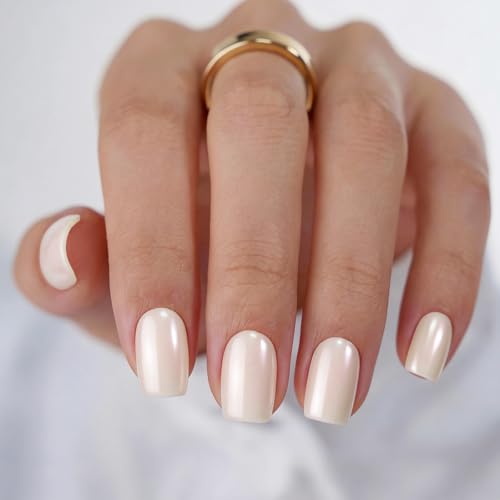 55% OFF Bright White Press on Nails Short Square