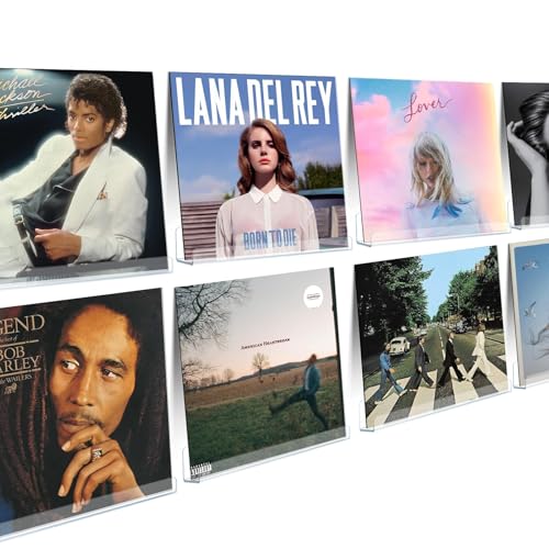 50% Off 8-Pack Clear Acrylic Vinyl Record Shelves