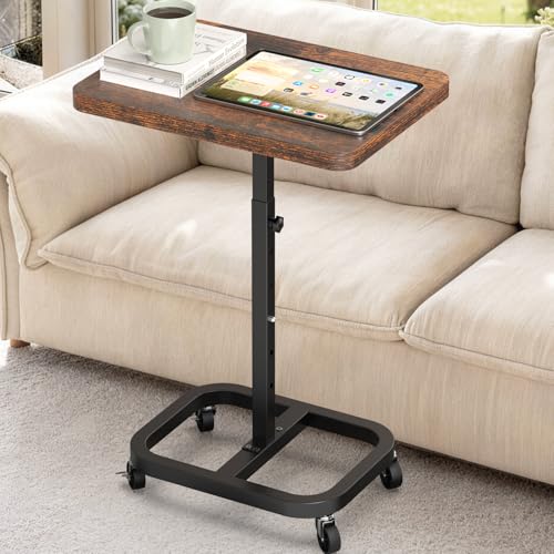 45% Off Adjustable Mobile TV Tray Table with Wheels