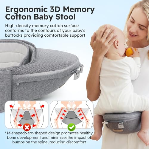 Bear 6-in-1 Baby Carrier with Hip Seat at 30% Off - Image 3