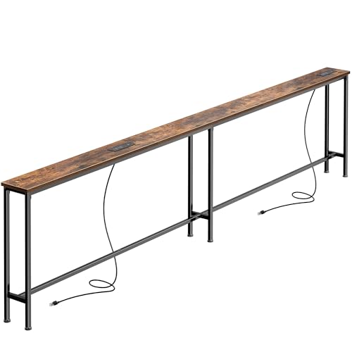 Extra-Long Sofa Table with Power Outlets | 30% Off