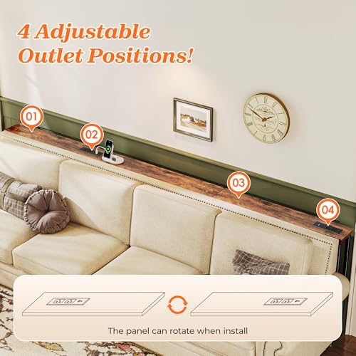 Extra-Long Sofa Table with Power Outlets | 30% Off - Image 6