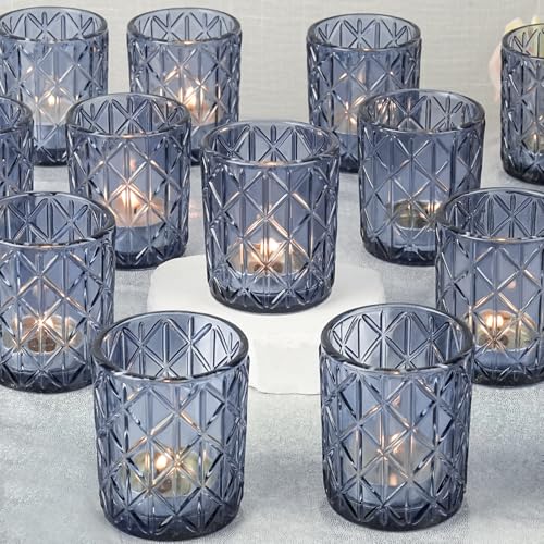 15% Off 24-Piece Blue Glass Votive Candle Holders